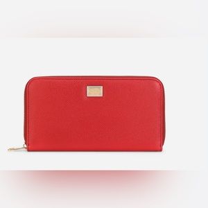Dolce & Gabbana Dauphine leather zip-around wallet